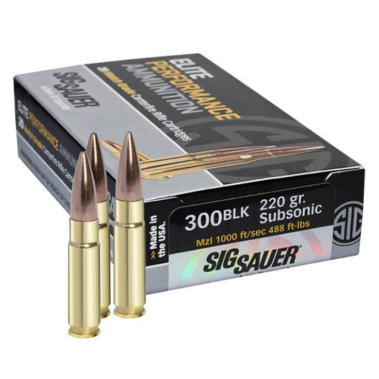 SIG AMMO 300BLK 220GR OPEN TIP MATCH 20/25 - Ammunition